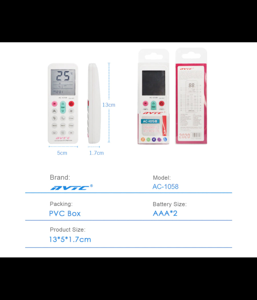 Telecomando Universale Sostitutivo Condizionatore D'aria Climatizzatore Q-yk1058         