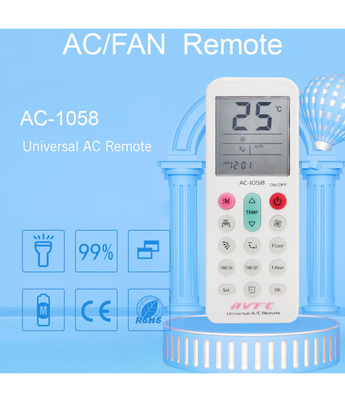Telecomando Universale Sostitutivo Condizionatore D'aria Climatizzatore Q-yk1058         