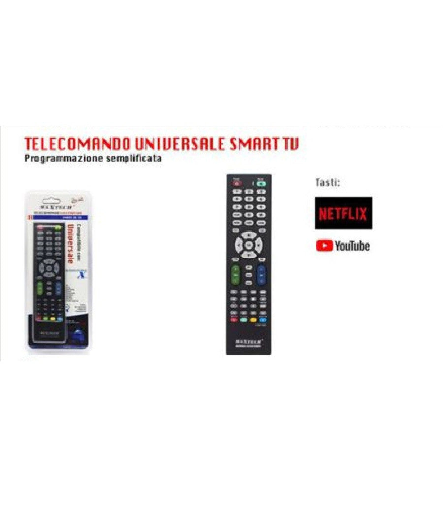 Telecomando Universale Sostitutivo Smart Tv / Tv Facile Da Programmare Com-t004         