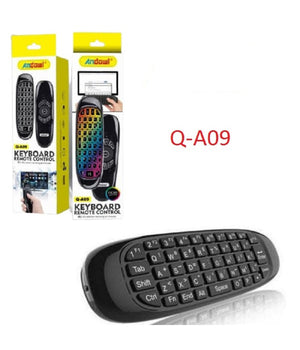 Telecomando Wireless Ricaricabile Tastiera Remota Air Mouse Rgb Q-a09 Smart Tv Box         