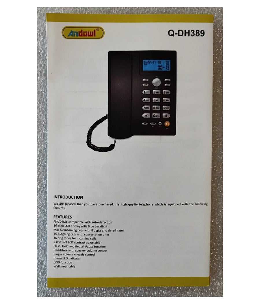 Telefono Fisso Con Cavo Da Scrivania Funzione Di Richiamata Ufficio Casa Q-dh389         