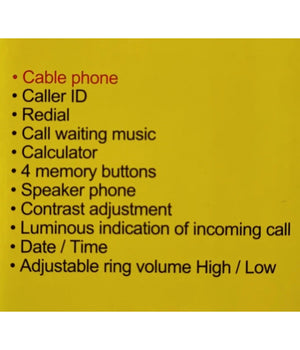 Telefono Fisso Con Cavo Da Scrivania Funzione Di Richiamata Ufficio Casa Q-dh389         