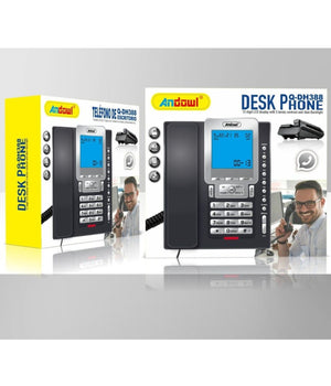 Telefono Fisso Con Cavo Q-dh388 Display Lcd A 12 Cifre Scrivania Ufficio Casa         