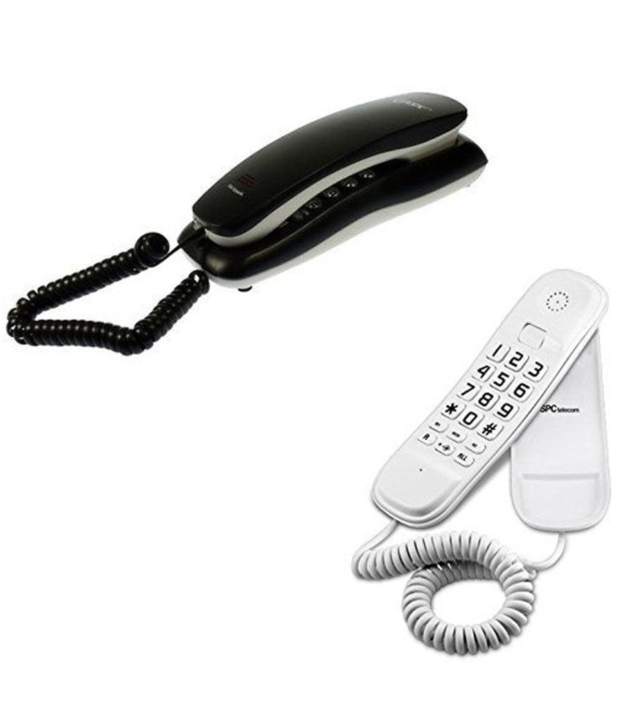 Telefono Fisso Da Muro O Tavolo Scrivania Con Tasti Grandi Retro Illuminati Luce         