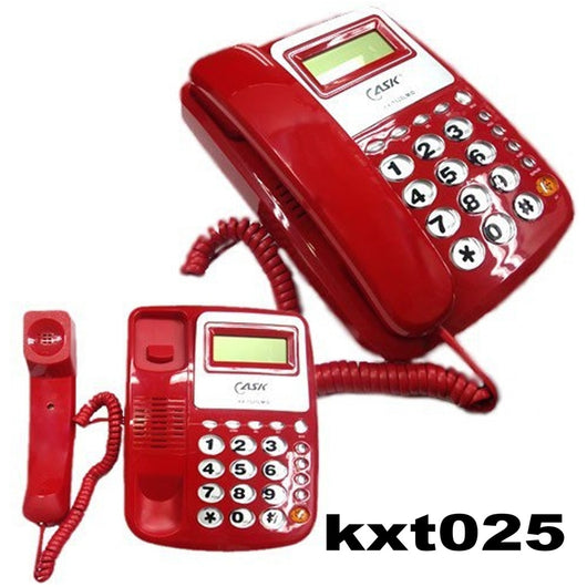 Trade Shop - Telefono Fisso Da Tavolo Con Tasti Grandi Retro Illuminati Luce Funzione Muto -