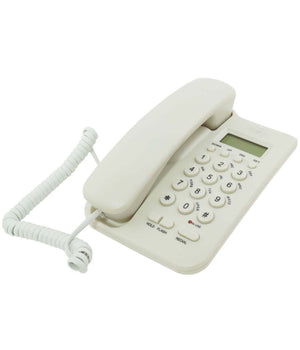 Telefono Fisso Display Lcd Monocromatico Visualizzazione Numero Data Ora Sveglia         