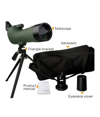 Telescopio Cannocchiale 20x 40x 60x Con Borsa Zoom Alta Definizione Obiettivo         