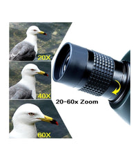 Telescopio Cannocchiale 20x 40x 60x Con Borsa Zoom Alta Definizione Obiettivo         
