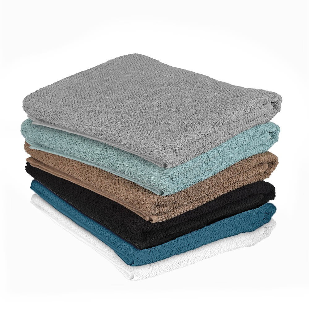 Telo bagno per doccia 90x140 cm turchese cobalto in cotone 100%