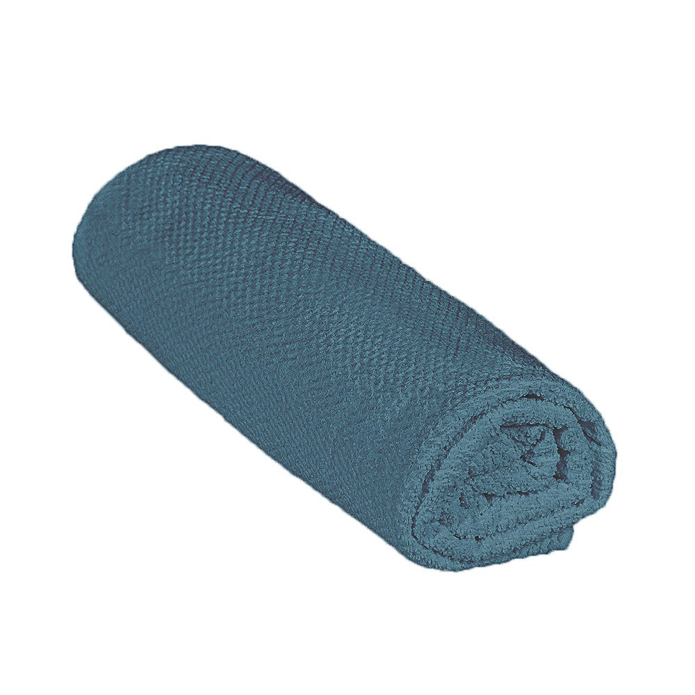 Telo bagno per doccia 90x140 cm turchese cobalto in cotone 100%