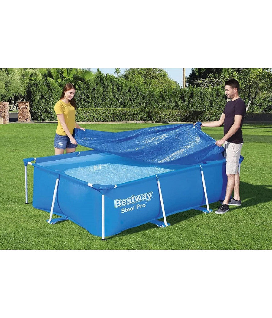 Trade Shop - Telo Copertura Per Piscina Steel Pro 259x170x61cm Fuori Terra Rettangolare 58105 -