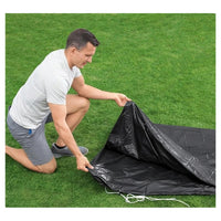 Trade Shop - Telo Copripiscina Telone Copertura Piscina Con Struttura 366cm Con Fori Drenaggio 58037 -