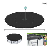 Trade Shop - Telo Copripiscina Telone Copertura Piscina Con Struttura 366cm Con Fori Drenaggio 58037 -