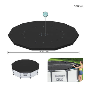 Trade Shop - Telo Copripiscina Telone Copertura Piscina Con Struttura 366cm Con Fori Drenaggio 58037 -