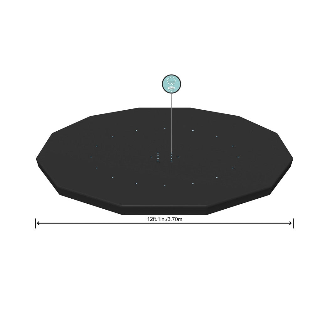 Trade Shop - Telo Copripiscina Telone Copertura Piscina Con Struttura 366cm Con Fori Drenaggio 58037 -