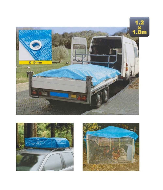 Telo Copritutto Polietilene Impermeabile Con Occhielli 1,8 X 1,2 Mt Fai Da Te         