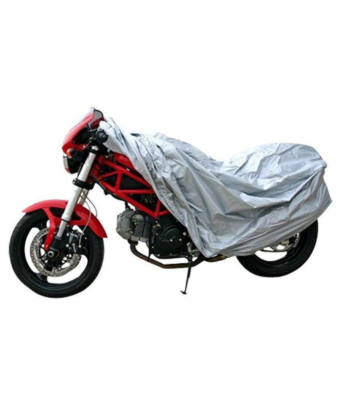Telo Cover Copri Moto Scooter Bicicletta Polietilene Argento Taglia L 130 X 230         