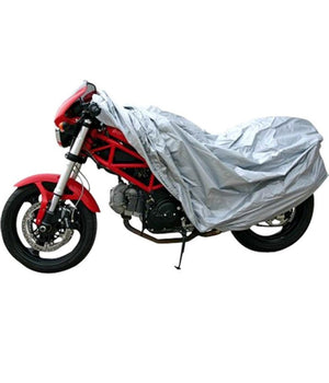 Telo Cover Copri Moto Scooter Bicicletta Polietilene Argento Taglia S 100 X 200         