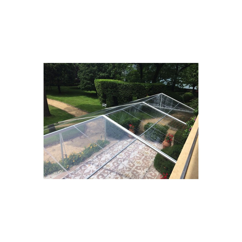 Telo PVC Cristal 5x4m, Spessore 0,65MM, 750g/m² - Trasparente IGNIFUGO con Occhielli 25cm - Resistente UV & Impermeabile - Made in Italy