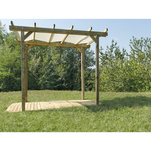 Telo di copertura ombreggiante 240x240 - PVC microforato bianco