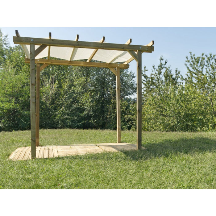 Telo di copertura ombreggiante 240x240 - PVC microforato bianco