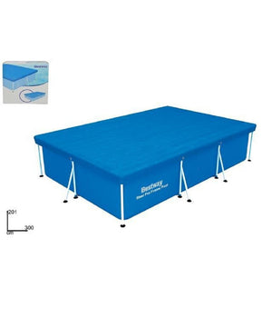 Trade Shop - Telo Di Copertura Per Piscina Fuori Terra Rettangolare Da 300 X 201 X 66cm 58106 -