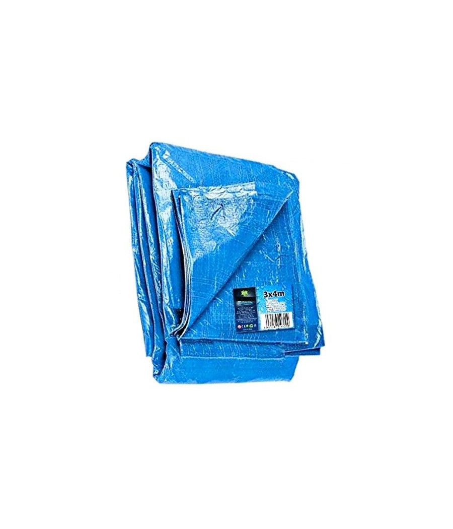 Telo Impermeabile Copritutto 3x4mt Telone N Polietilene Colore Blu Per Auto Moto         