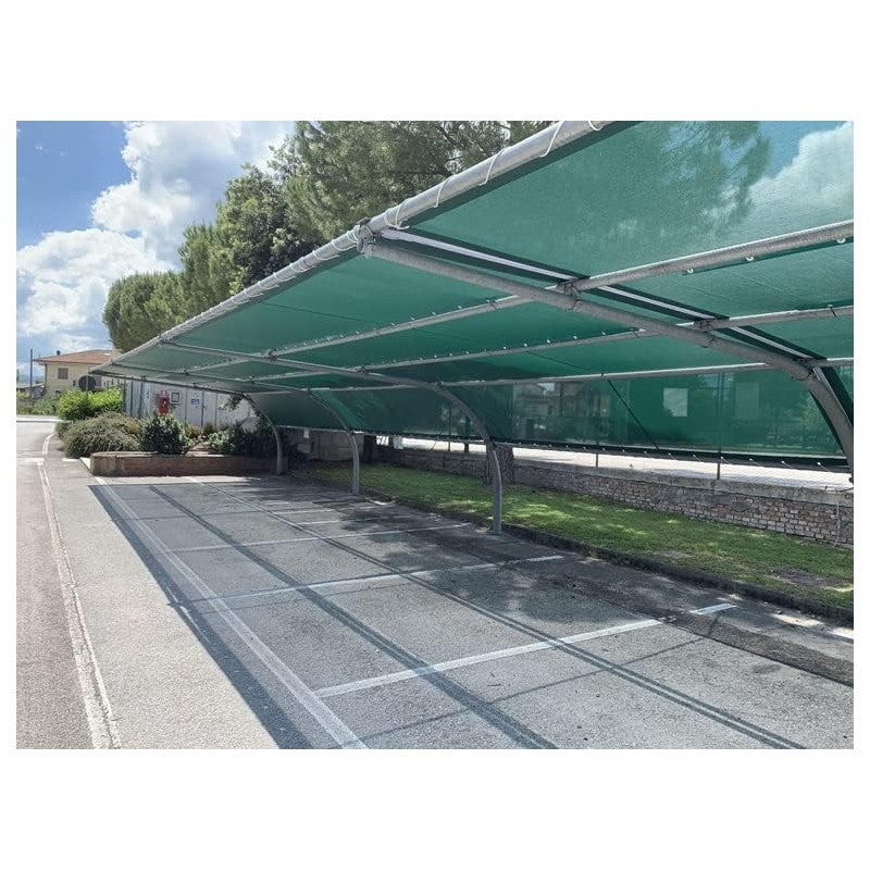 Telo PVC MICROFORATO Ombreggiante Avorio | Telone Occhiellato Ogni 25CM 350g/mq | Copertura Esterna | 6x7m | Resistente Multiuso
