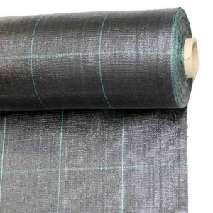 Telo per pacciamatura in polipropilene 100g/mq con rivestimento anti-UV. Telo anti erbacce per protezione orto piante e fiori. M100x3,30