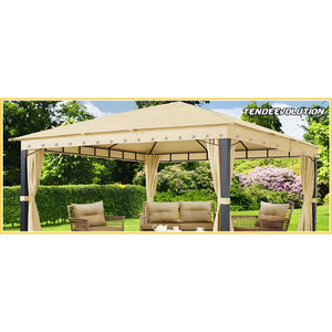 Telo PVC Impermeabile Marrone | Telone Occhiellato ogni 25CM 650g/mq | Copertura Esterna | 6x6m | Resistente Protezione Multiuso