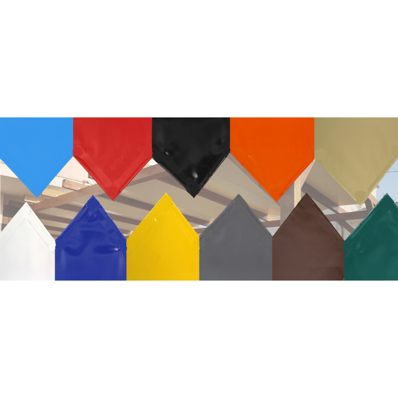 Telo PVC Impermeabile Arancione | Telone Solo Rinforzato Sui Lati 650g/mq | Copertura Esterna | 3x5m | Resistente Protezione Multiuso