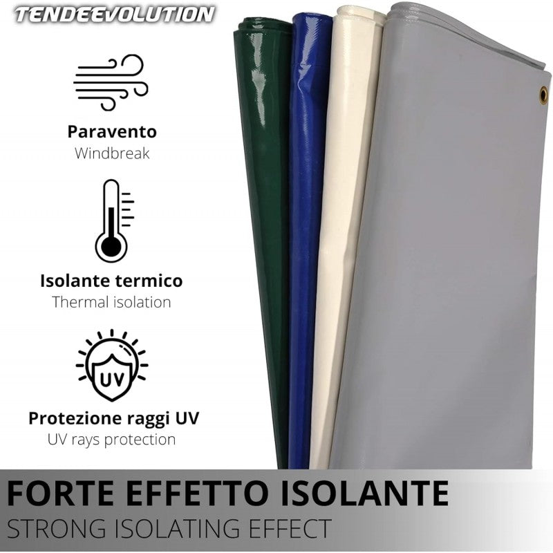 Telo PVC Impermeabile Blu | Telone Solo Rinforzato Sui Lati 650g/mq | Copertura Esterna | 3x6m | Resistente Protezione Multiuso