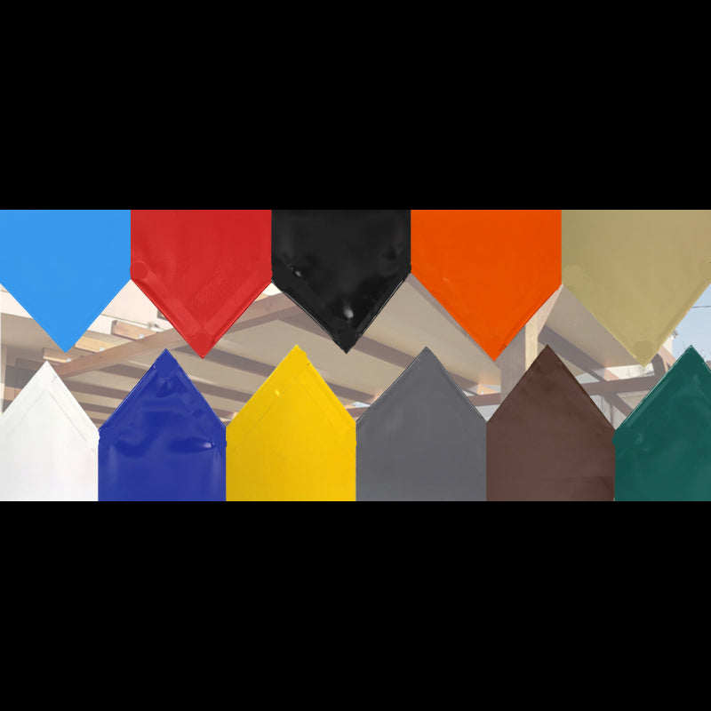 Telo PVC OSCURANTE Impermeabile Avorio | Telone Solo Rinforzato Sui Lati 850g/mq | Copertura Esterna | 10x10m | Resistente Multiuso