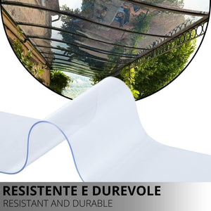 Telo PVC Trasparente - Altezza 180cm, Spessore 0.65mm: Resistente, Impermeabile, Vendita al Metro - Ideale per Interni, Esterni, Uso Industriale