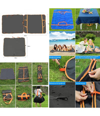 Telo Tappeto Impermeabile Picnic Pieghevole Borsa Coperta Mare Campeggio Viaggio         