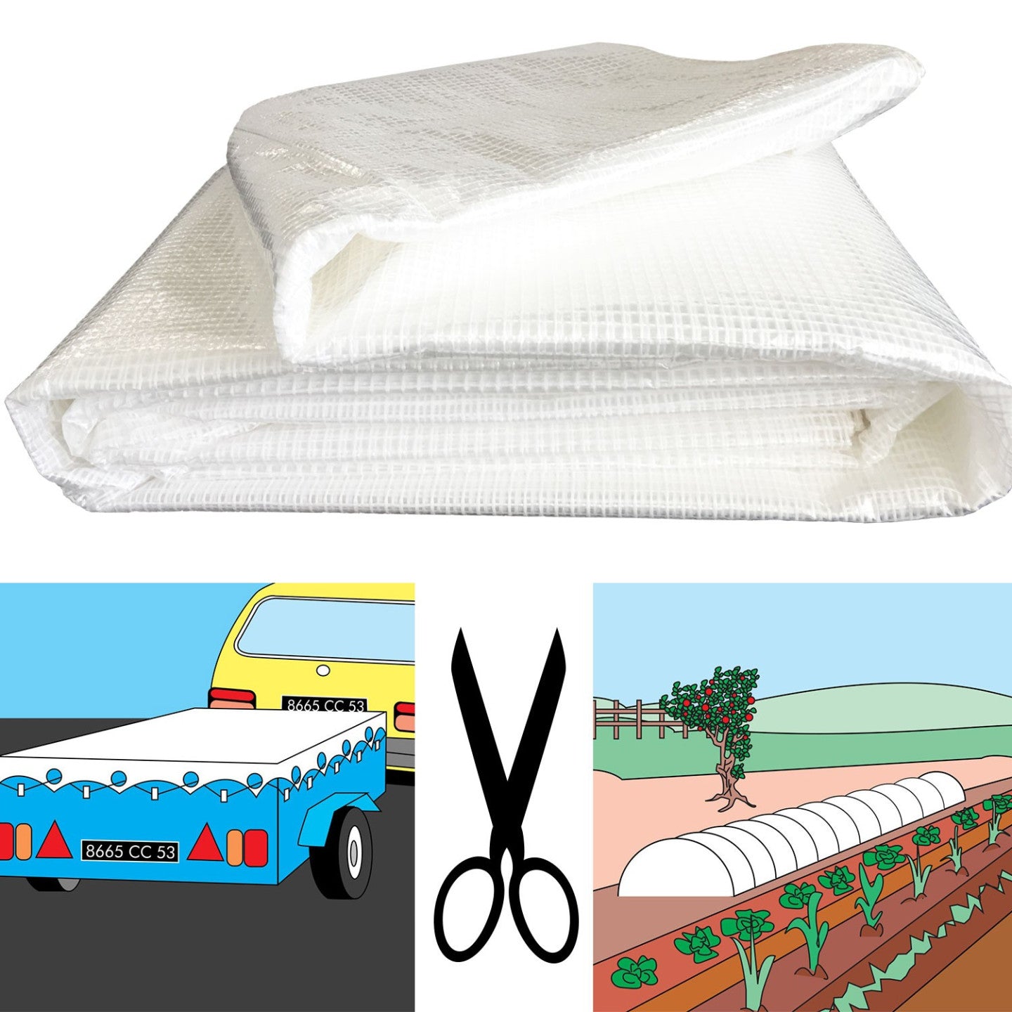 ProBache - Telo telone rinforzato trasparente 5x8 mt