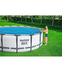 Trade Shop - Telo Termico Copertura Per Piscina Fuori Terra Rotonda Da 366 Cm / 396 Cm 58242 -