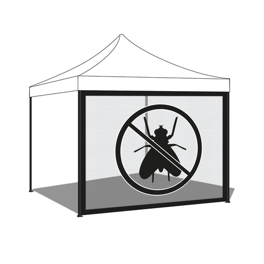 Telo zanzariera per gazebo da giardino. Zanzariera con velcro. 300X200H cm Nero