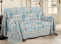 Telo Arredo Multiuso Linea Pensieri Delicati In 100% Cotone Disegno Primavera - Singolo - Verde