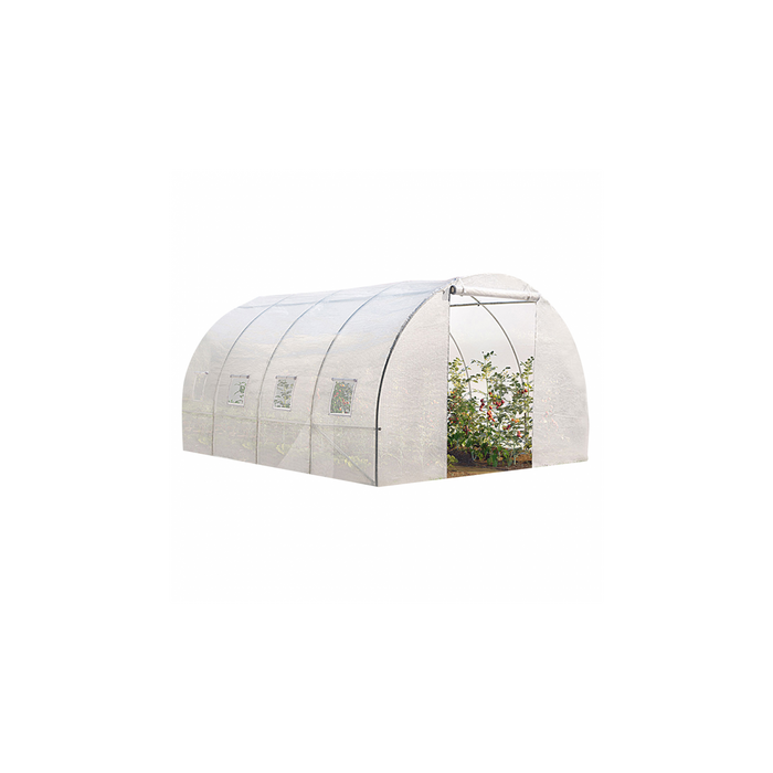 IDMarket - Telone di ricambio da 130 g/m² per serra da 12 m², bianco ZEBRA