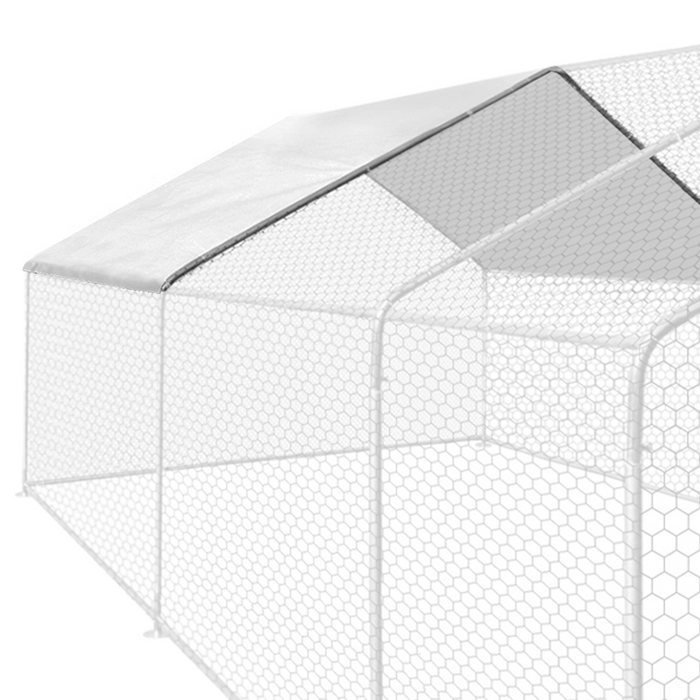 IDMarket - Telone impermeabile bianco 3,4x1,90 M 150 gr per recinti avicoli