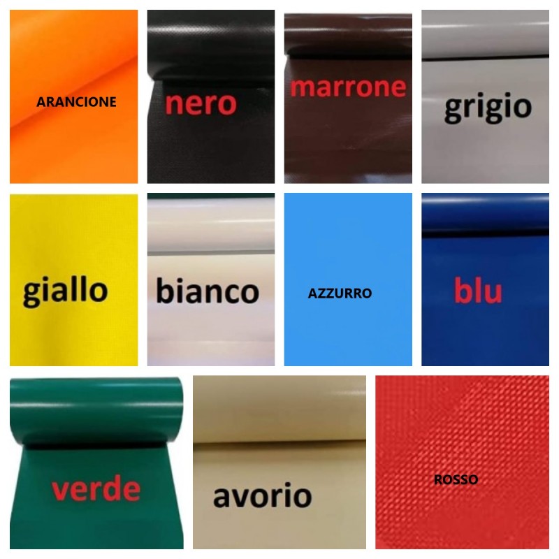 Telo PVC Impermeabile Grigio | Telone Solo Rinforzato Sui Lati 650g/mq | Copertura Esterna | 4x7m | Resistente Protezione Multiuso