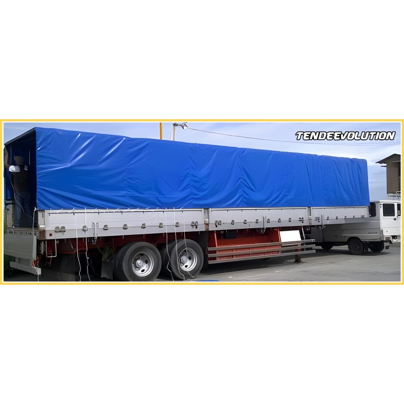 Telo PVC Impermeabile Grigio | Telone Solo Rinforzato Sui Lati 650g/mq | Copertura Esterna | 4x7m | Resistente Protezione Multiuso