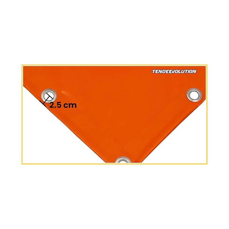 Telo PVC OSCURANTE Impermeabile Bianco | Telone Occhiellato Ogni 25CM 850g/mq | Copertura Esterna | 6x6m | Resistente Multiuso