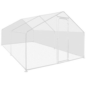 IDMarket - Teloni impermeabili bianchi 1 retro + 2 lati 150 gr per recinti avicoli