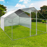 IDMarket - Teloni impermeabili bianchi 1 retro + 2 lati 150 gr per recinti avicoli