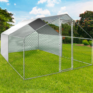 IDMarket - Teloni impermeabili bianchi 1 retro + 2 lati 150 gr per recinti avicoli