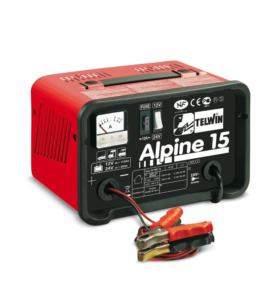 Telwin Caricabatteria Ah115 12-24v Alimentazione 230v Mod.alpine 15         