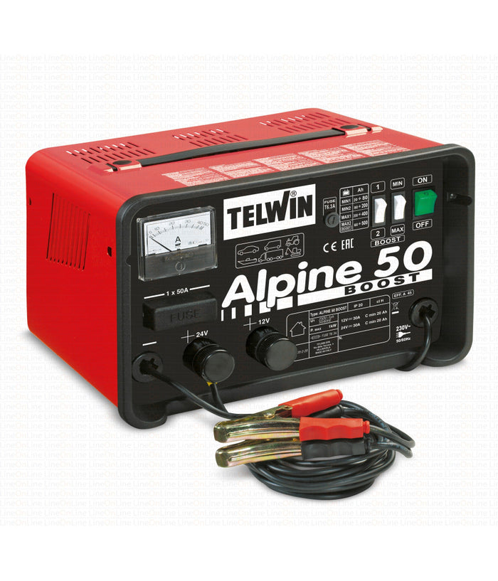 Telwin Caricabatteria Boost 500ah 12-24v Alimentazione 230v Mod. Alpine 50         