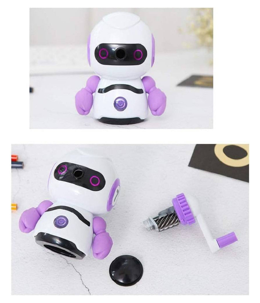 Temperamatite Design Robot Manuale Con Manico Desktop Per Studenti Ufficio Scuola         